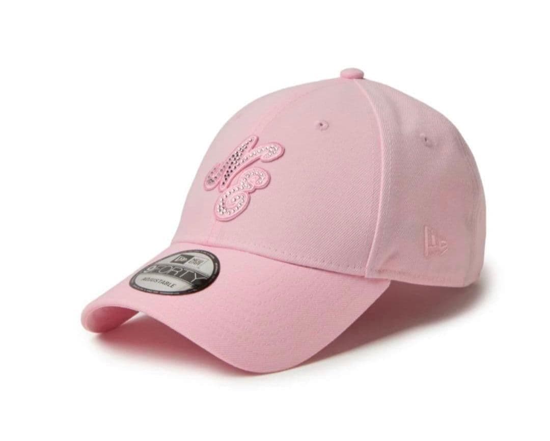【NEW ERA】9FORTY ラインストーン クラシックロゴ ピンク