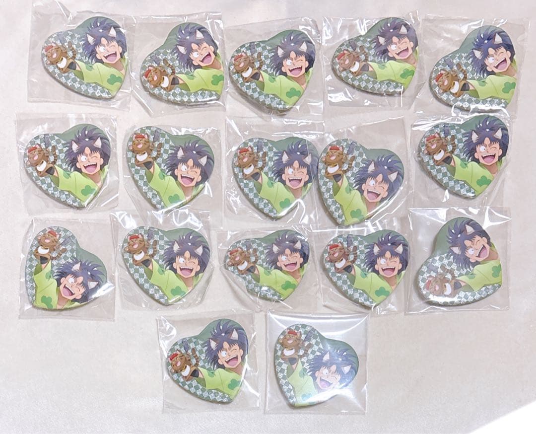 忍たま乱太郎 七松小平太 ハート缶バッジ 17点セット