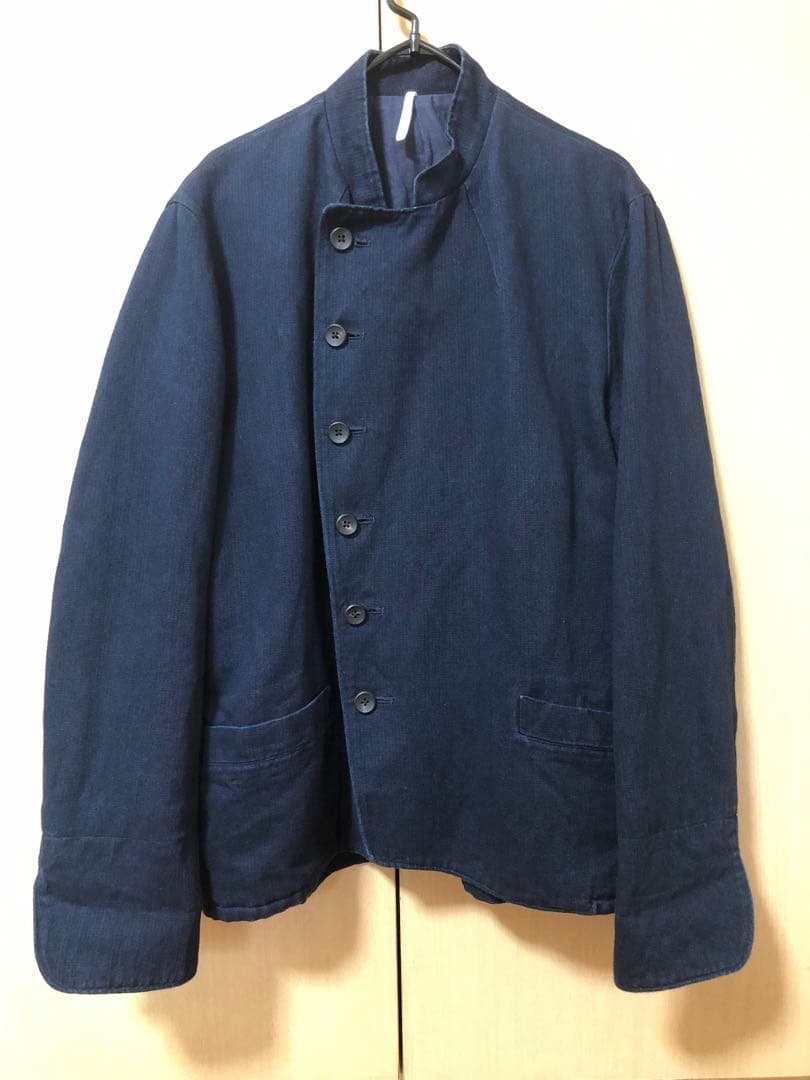 sus-sous コックジャケット　インディゴ　リネン