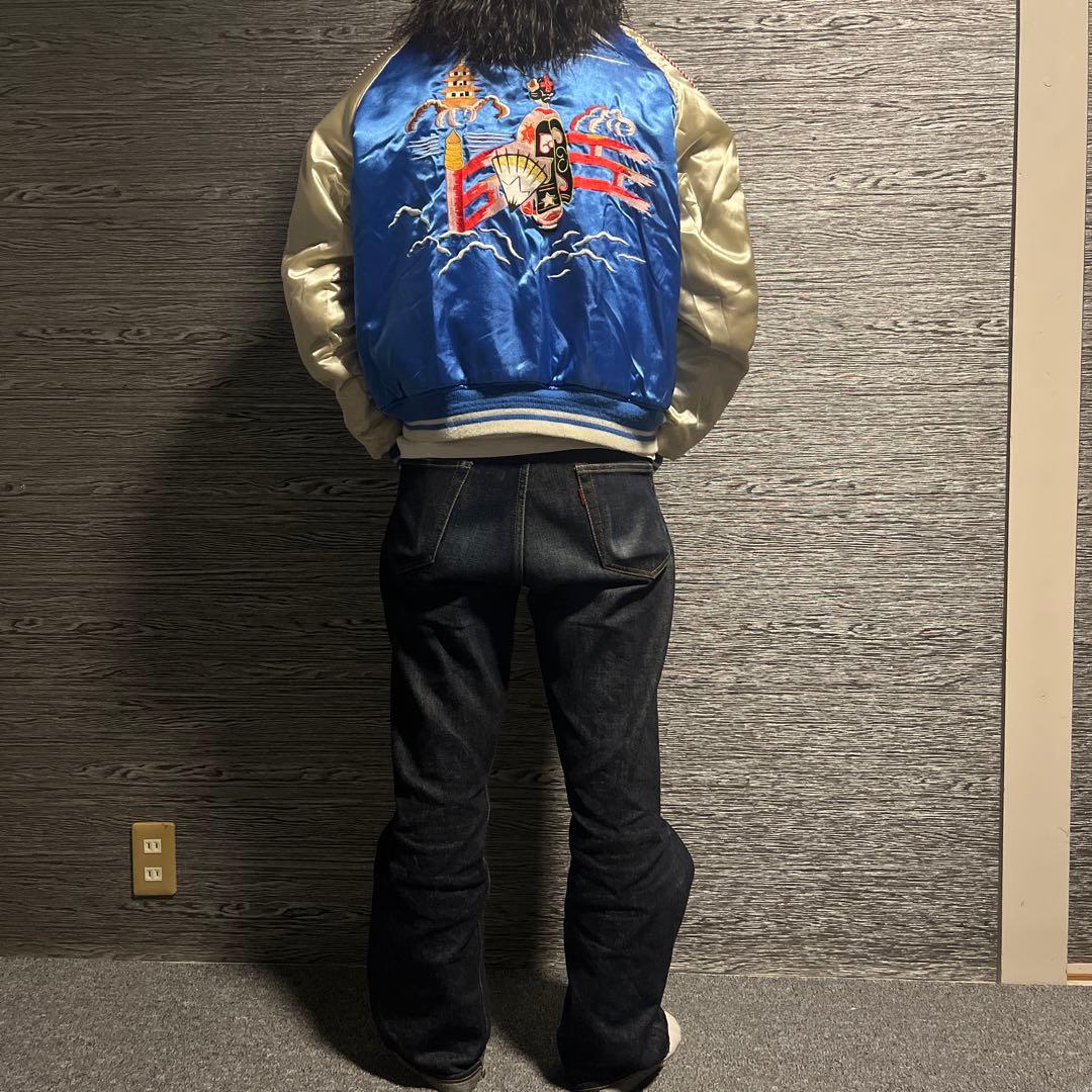 着画あり 黒 別珍 リバーシブル スカジャン NEYRIES - メルカリ