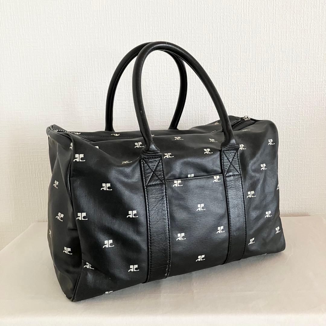 クレージュ/ボストンバッグ ロゴ総プリント