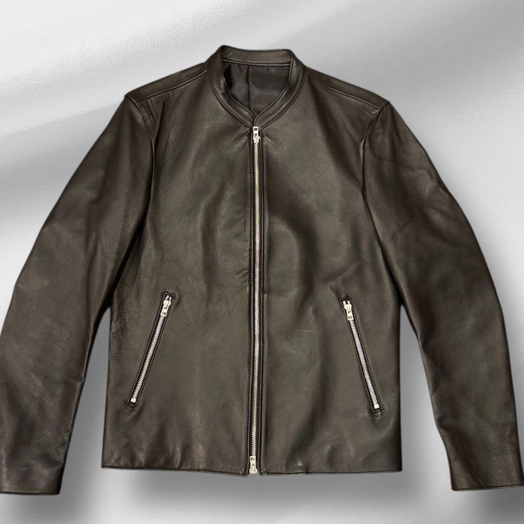 美品 リドム ライダースジャケット シングル シープスキン 希少Lサイズ 黒 The DUFFER of ST.GEORGE（ザダファーオブセントジョージ） 革ジャン