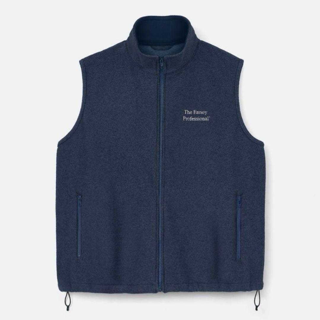 ENNOY フリース ベスト ネイビー S
