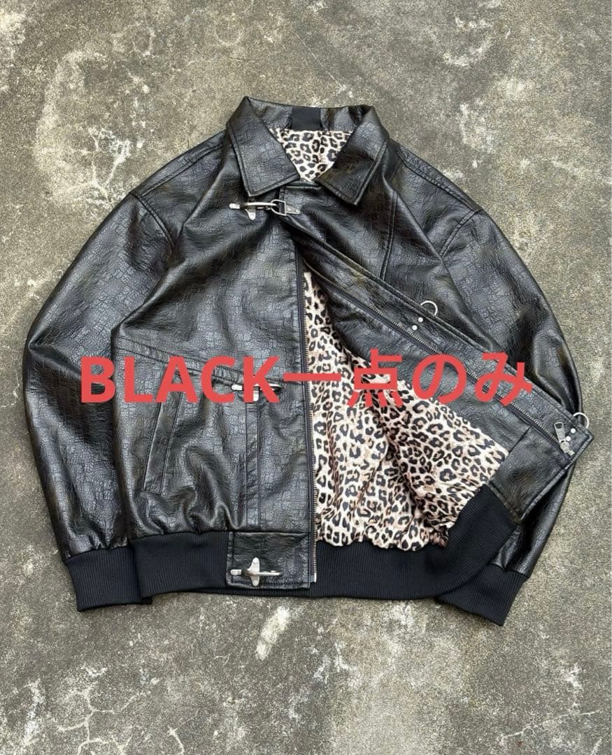 BELVET Leopard Lined Fireman Jacket ブラック - メルカリ
