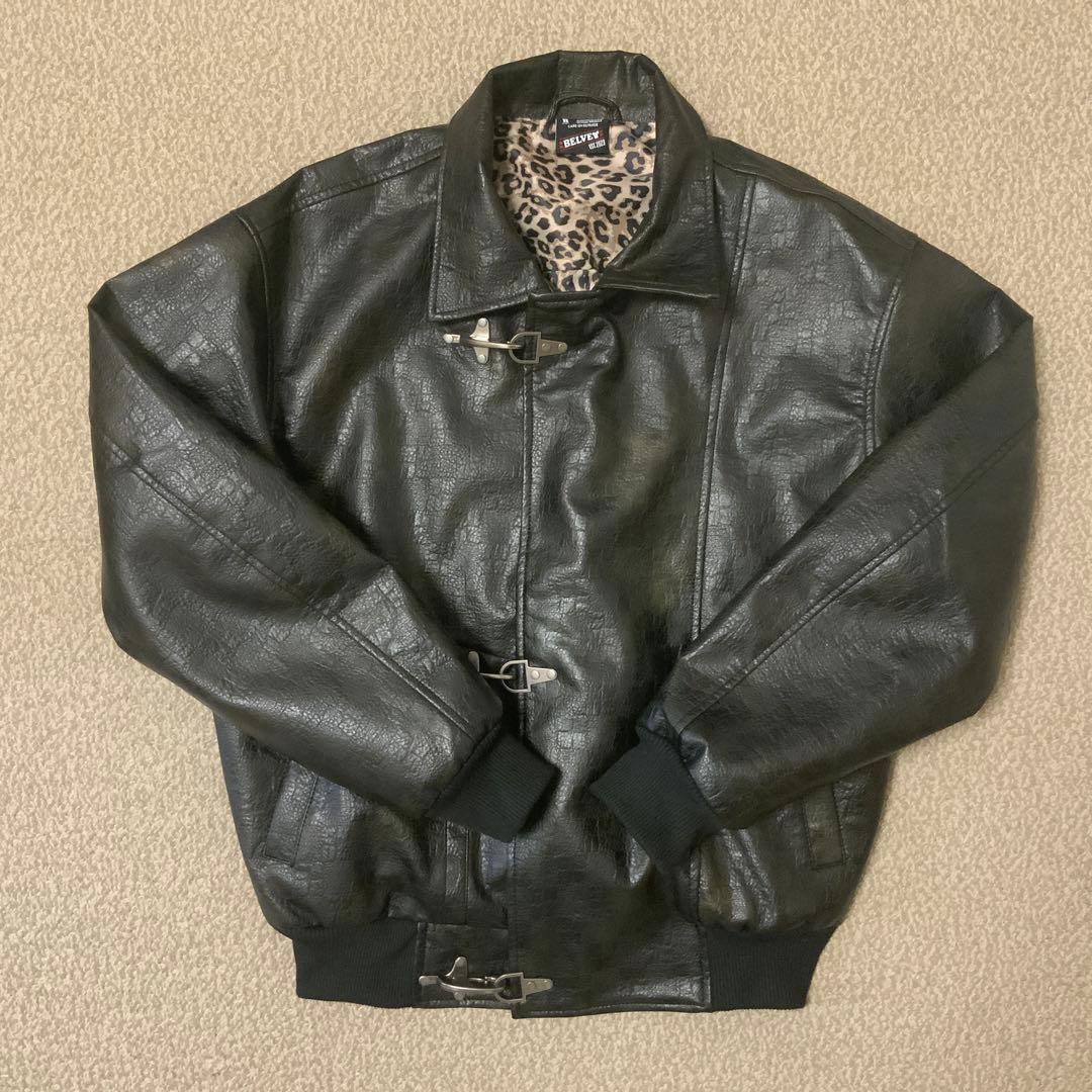 BELVET Leopard Lined Fireman Jacket ブラック - メルカリ