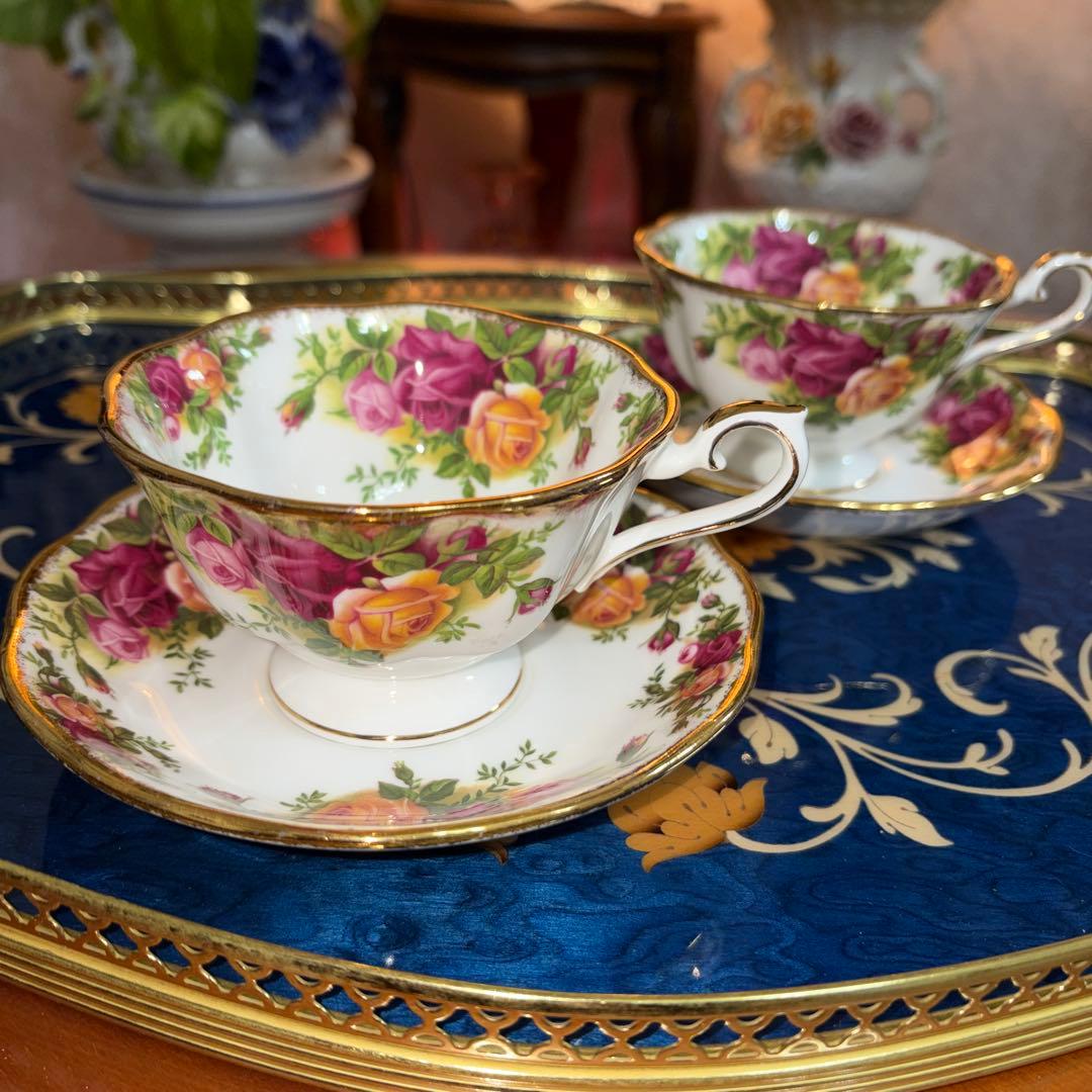 ロイヤルアルバート オールドカントリーローズ カップソーサー2客