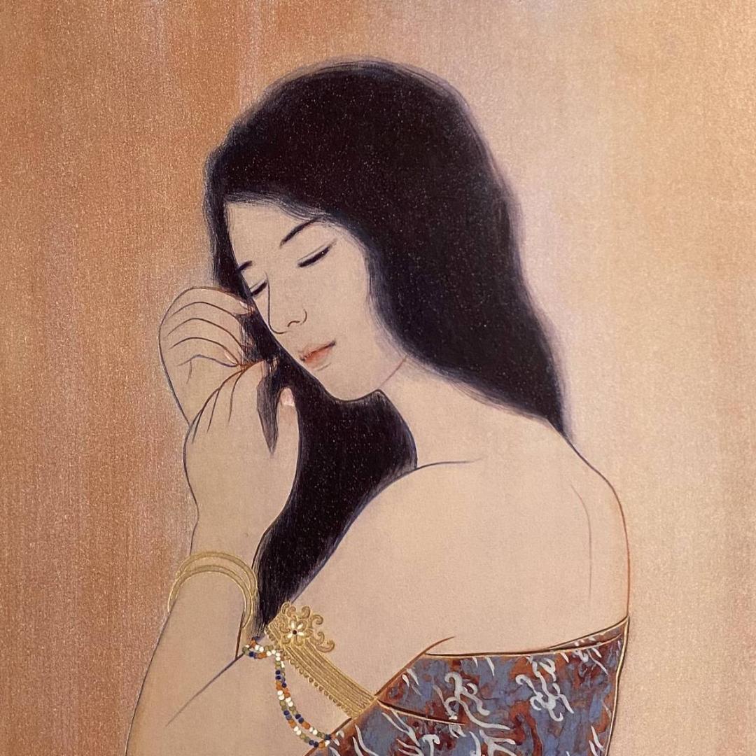 高野晴生、【瀞】、希少な額装用画集より、新品額装付、状態良好