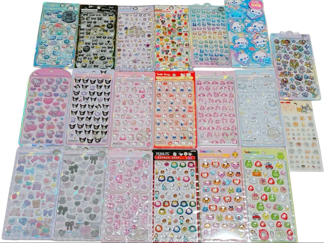 ボンボンドロップ サンリオmini スヌーピー たまごっち バレリーナ計20点 サンスター文具 正規品 ボンボンドロップシールmini スヌーピー