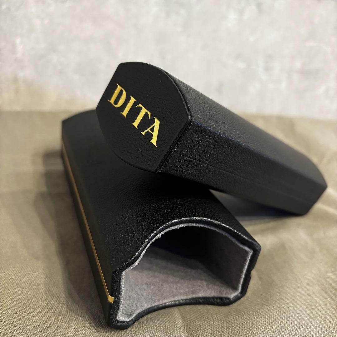 美品 DITA ディータ メガネケース 黒 レザー