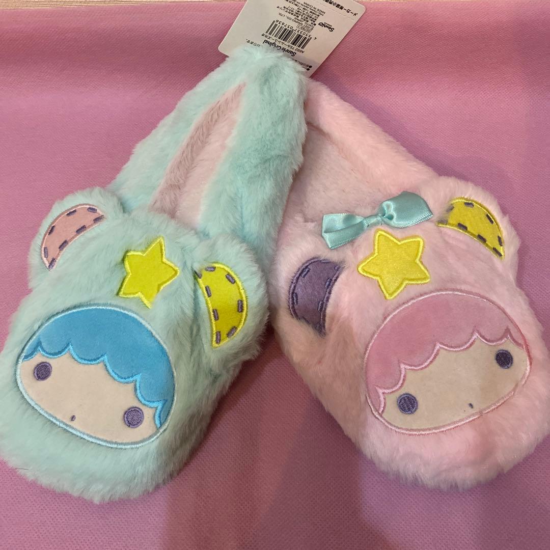 サンリオ リトルツインスターズ キキララ スリッパ パフポフ - メルカリ