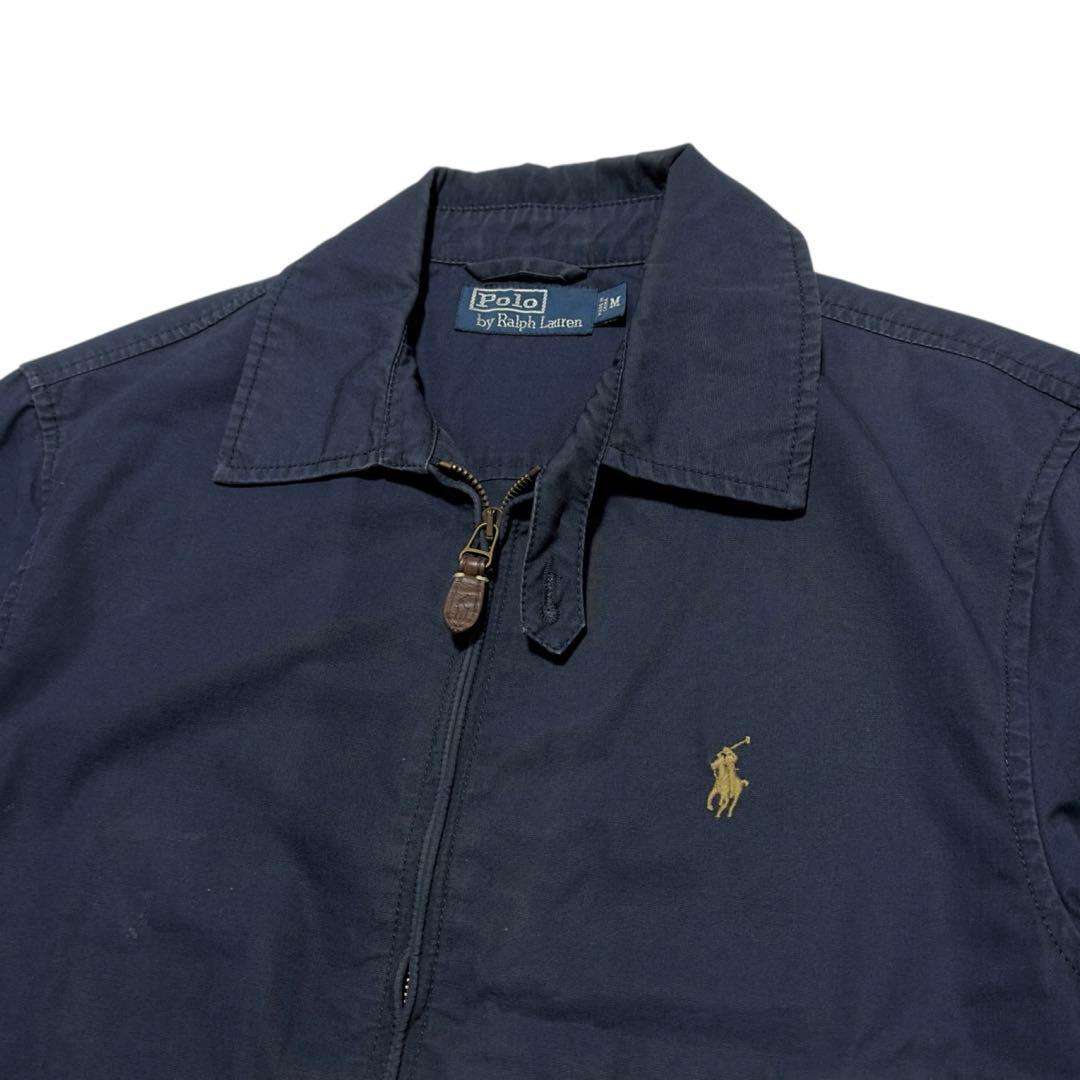 ポロラルフローレン スイングトップ ネイビー M 襟裏ベージュ ポニー