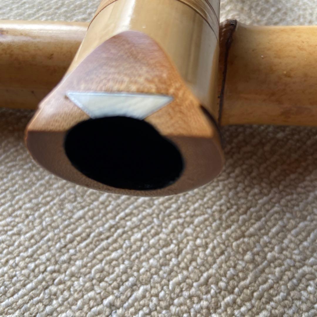 165 尺八　二尺一寸管　昌玄？唄口銀巻き白