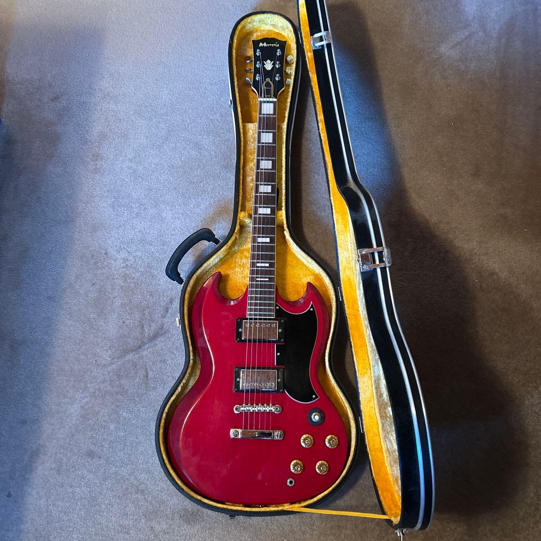 ジャパンビンテージMorris SGエレキギター オリジナルハードケース付き