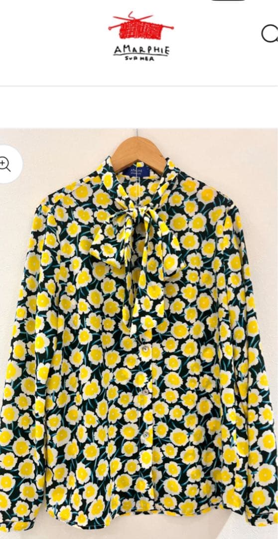 2025新作 超美品AMARPHIE ボウタイブラウス