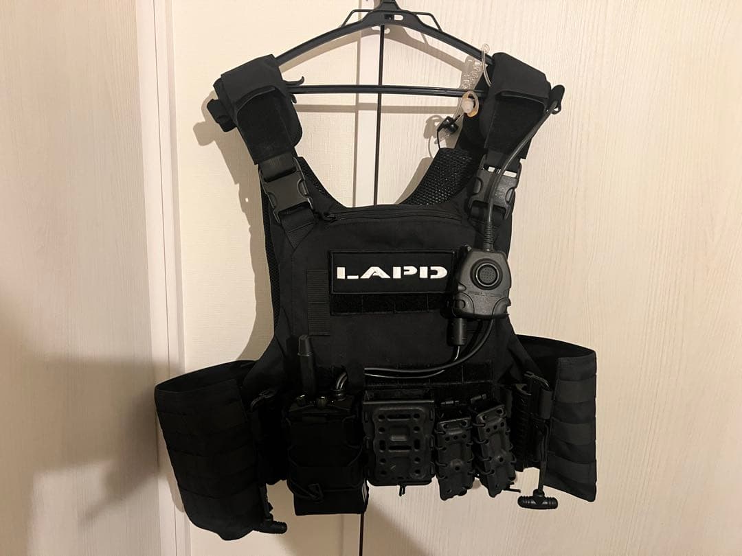 LAPD風　プレートキャリア ペルター実物付き