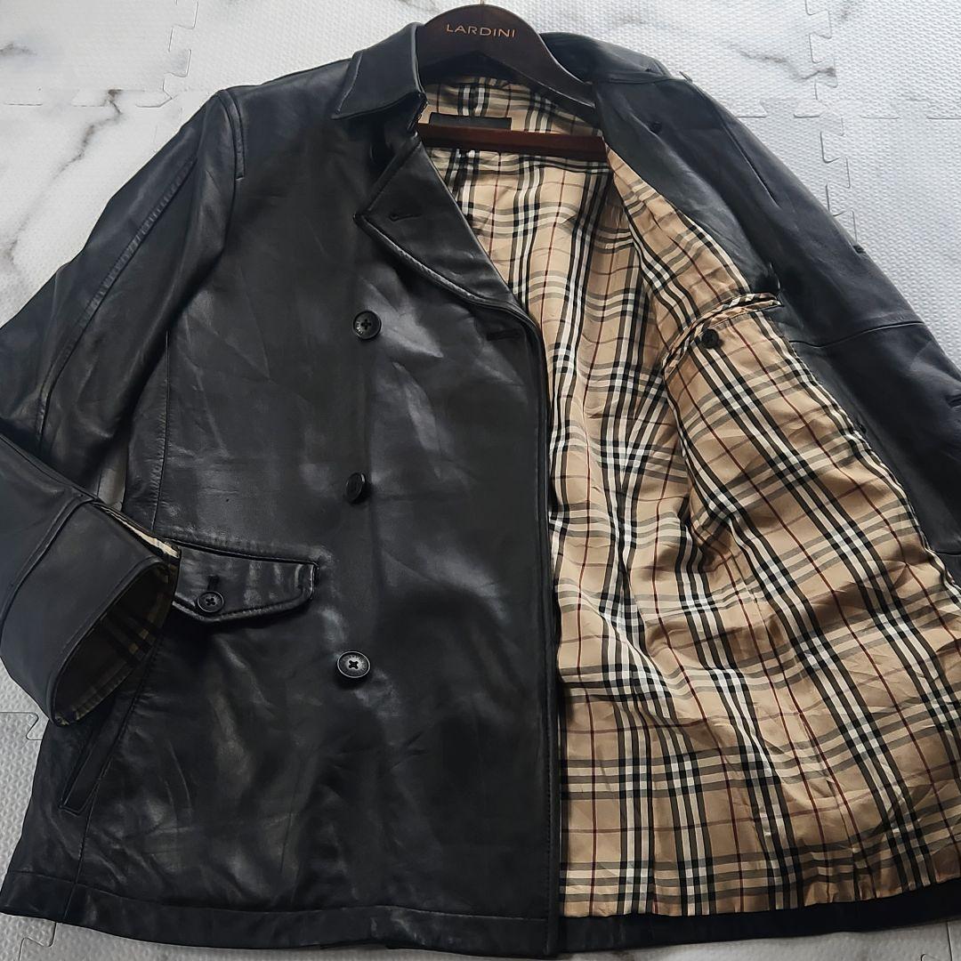 入手困難✨バーバリーブラックレーベル レザージャケット ノバチェック