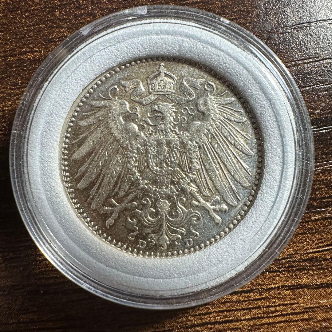 ドイツ 1マルク 銀貨 1910年 D - メルカリ