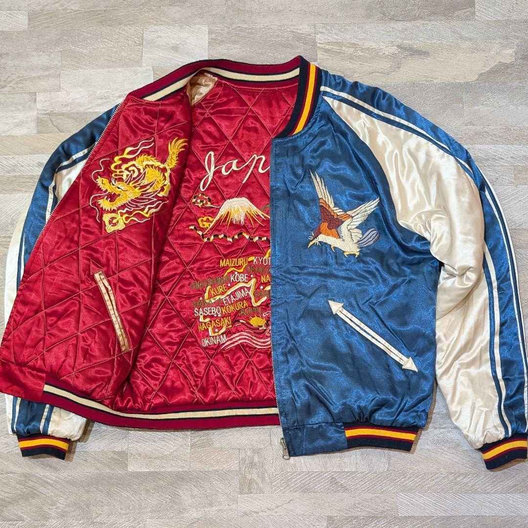 ★超土日ゲリラ★ドラゴンフライ リバーシブル 刺繍 スカジャン 鷹 龍 鷲