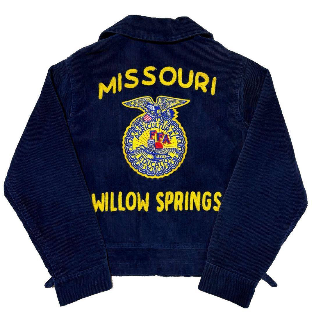 古着］FFAジャケット コーデュロイ 濃紺 希少 バッジ2個付き 90s