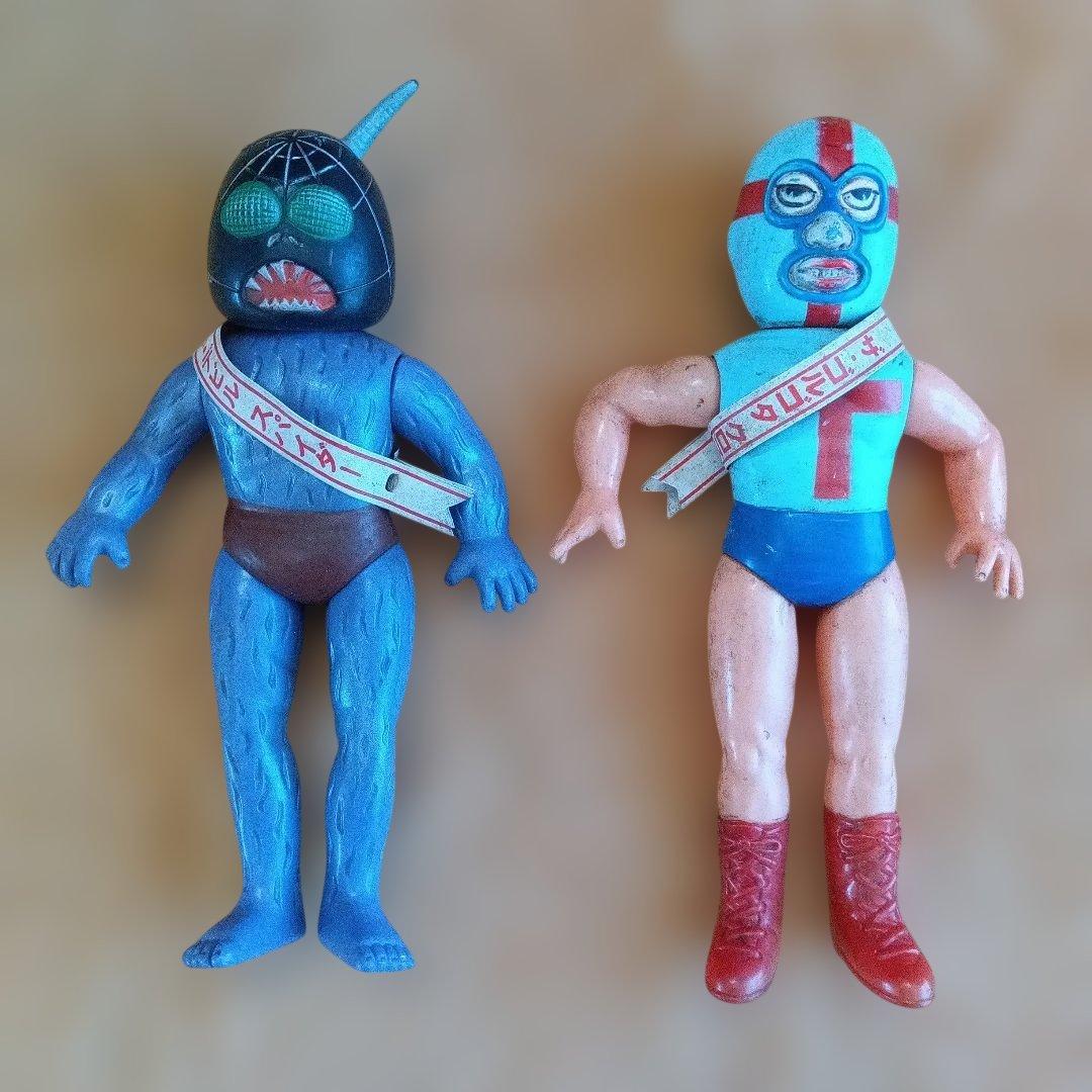 昭和レトロ 中嶋製作所 タイガーマスク ソフビ ゴルゴタクロス デビルスパイダー 中嶋製作所 タイガーマスク ザ・デビルスパイダー ソフビ 参考買取価格