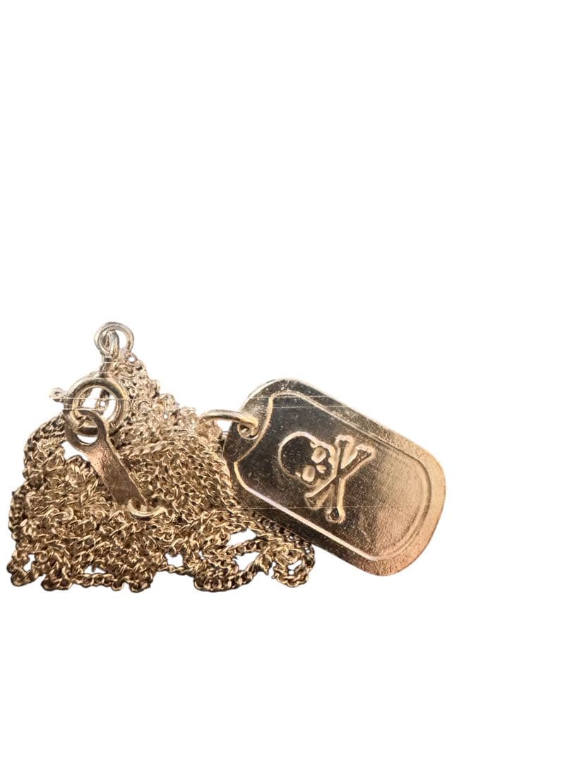 新品mastermind シルバーネックレス　ドックタグ