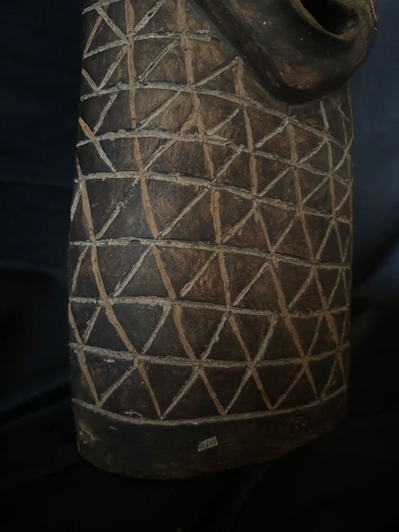 アフリカ コンゴ 木製 幾何学紋様 仮面／アンティーク／マスク - メルカリ