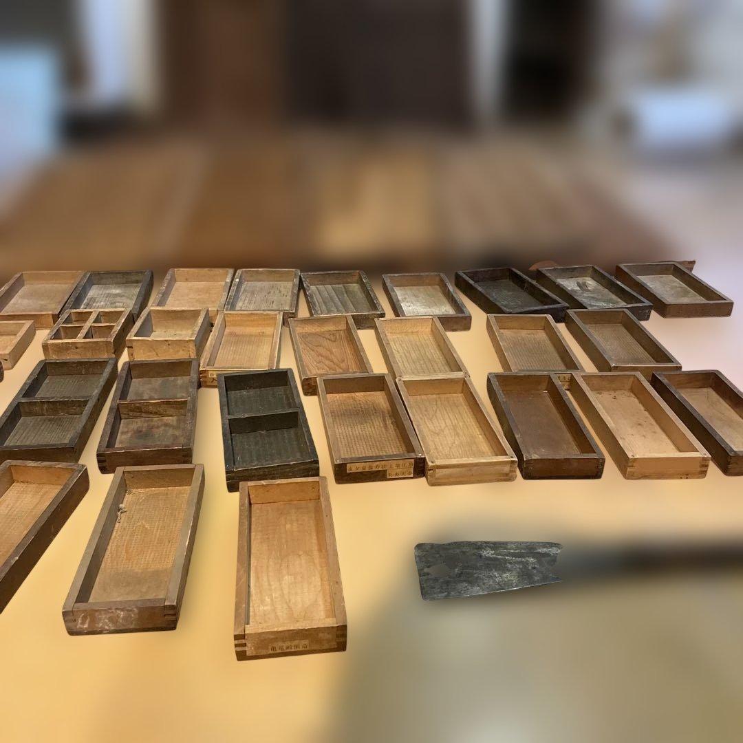 ゲリラセット】活版印刷所から出た木のもの 色々 50個くらい-7【活版