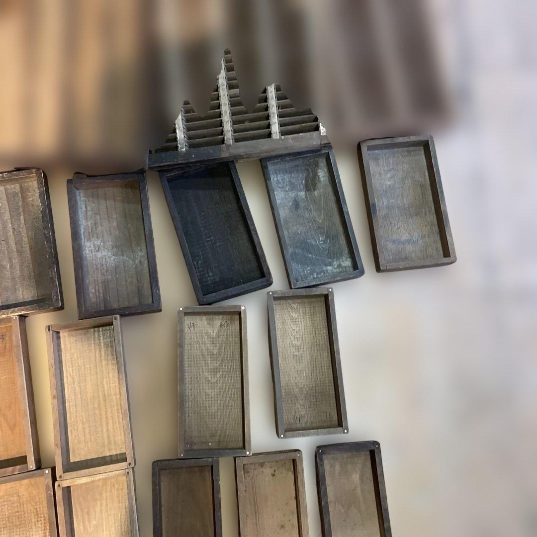 ゲリラセット】活版印刷所から出た木のもの 色々 50個くらい-7【活版