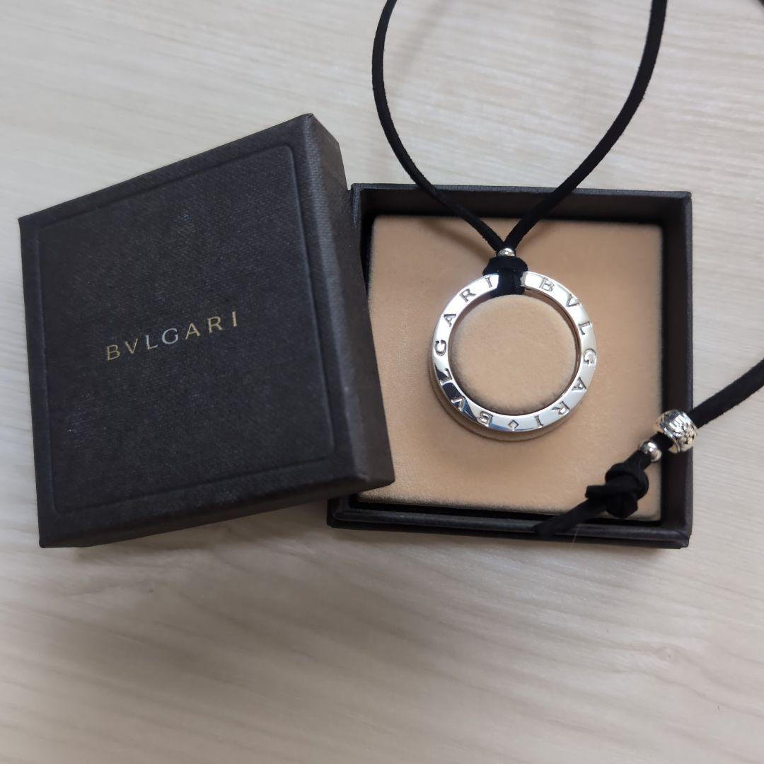 美品 BVLGARI ブルガリ シルバーキーリングチョーカー ボックスケース付 ビー・ゼロワン 新品同様 ブルガリ ビーゼロワン キーリング