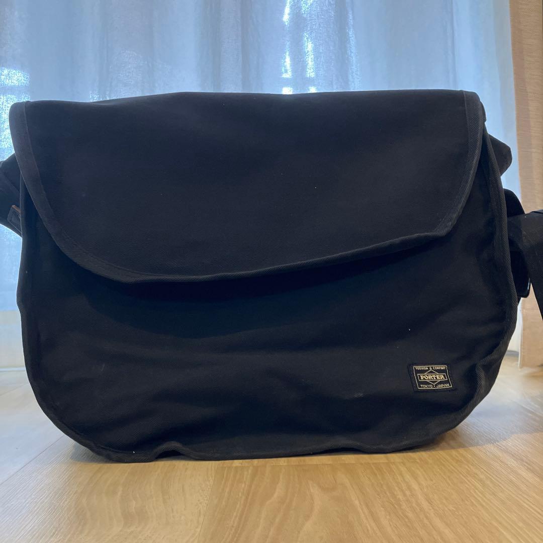 PORTER メッセンジャーバッグ ブラック キャンバス