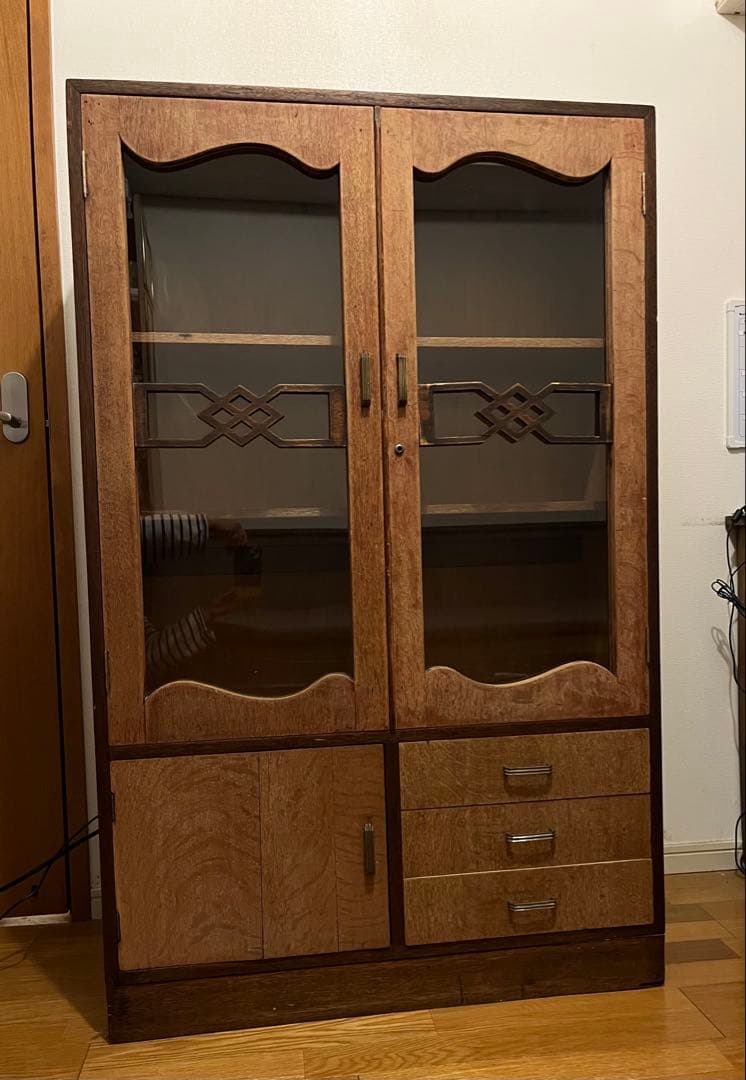 【1月29日まで】ヴィンテージ収納棚 本棚 飾り棚 食器棚 古家具