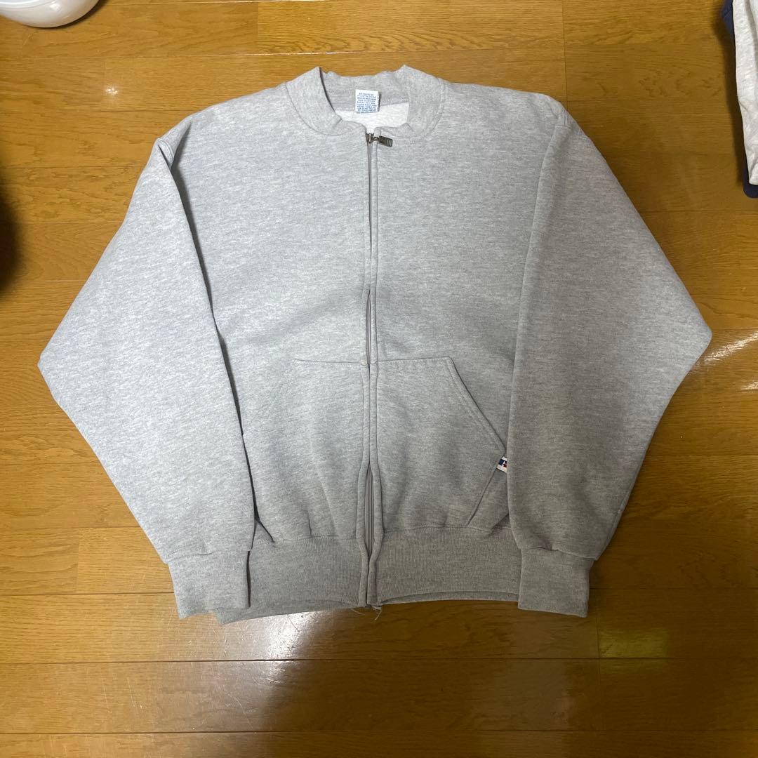 90s RUSSELL ATHLETIC グレー ジップアップ スウェット L - メルカリ