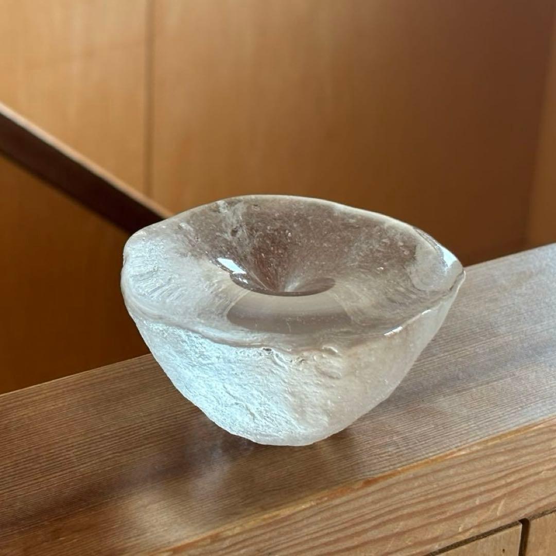 ガラス作家　荒川尚也　Ｂペーパーウェイト&香立て 荒川尚也 ガラスの池（金の香立付き） - queen and the chair