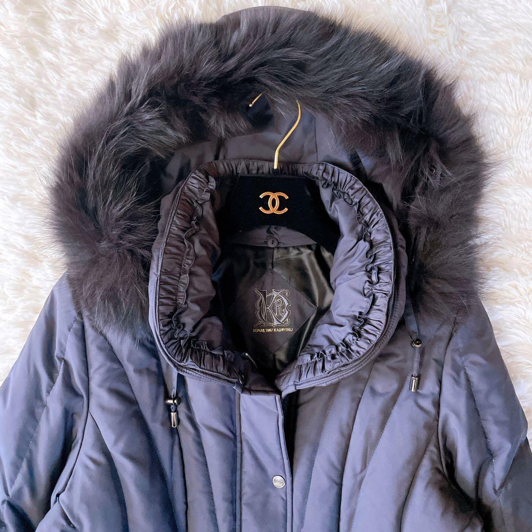 高級✨KAORYINU カオリーヌ ロングダウンコート フォックスファー L