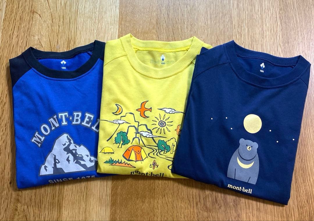 モンベル 長袖　薄手　150cm ３枚　140cm2枚　セット