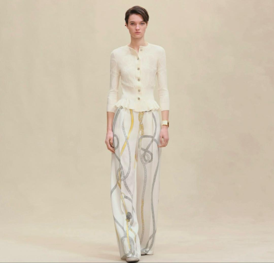 ‼️お値下げ‼️25年秋冬　エルメス ライトカーディガン ハーフスリーブ パルフロワ