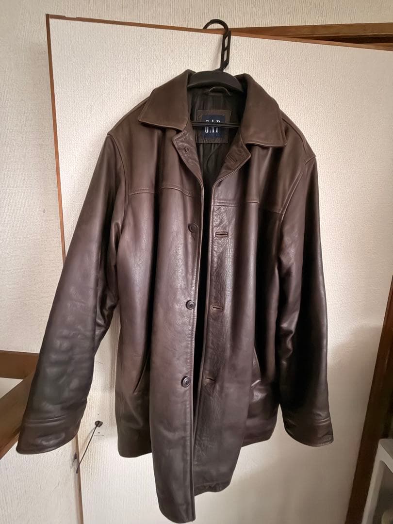 GAP ブラウンレザージャケット　90s オールド　革ジャン