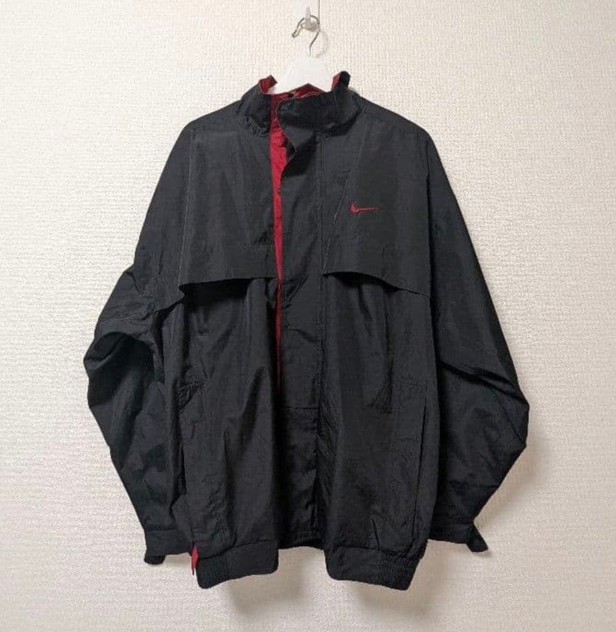 Nike ナイロンジャケット L ブラック/レッド