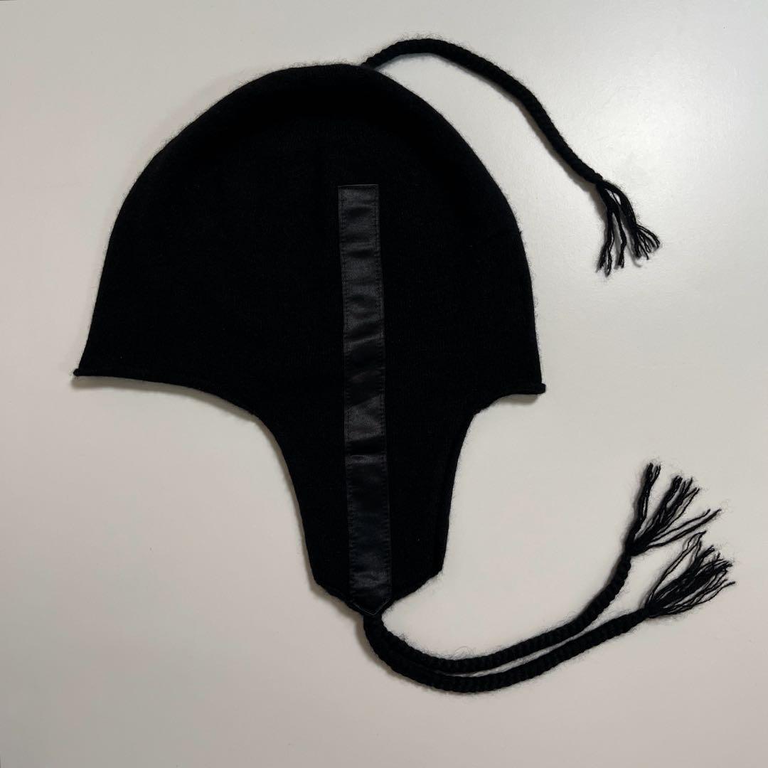 NUMBER NINE ニット帽 イヤーフラップ ブラック カシミヤ100%