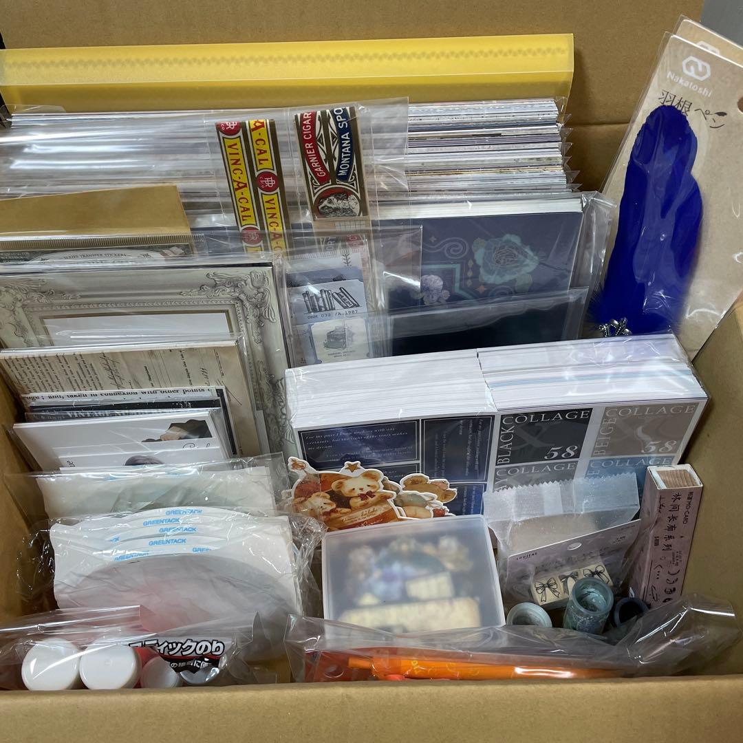 海外 国内 デザインペーパー 素材 メモ スタンプ 大量 まとめ売り セット♡