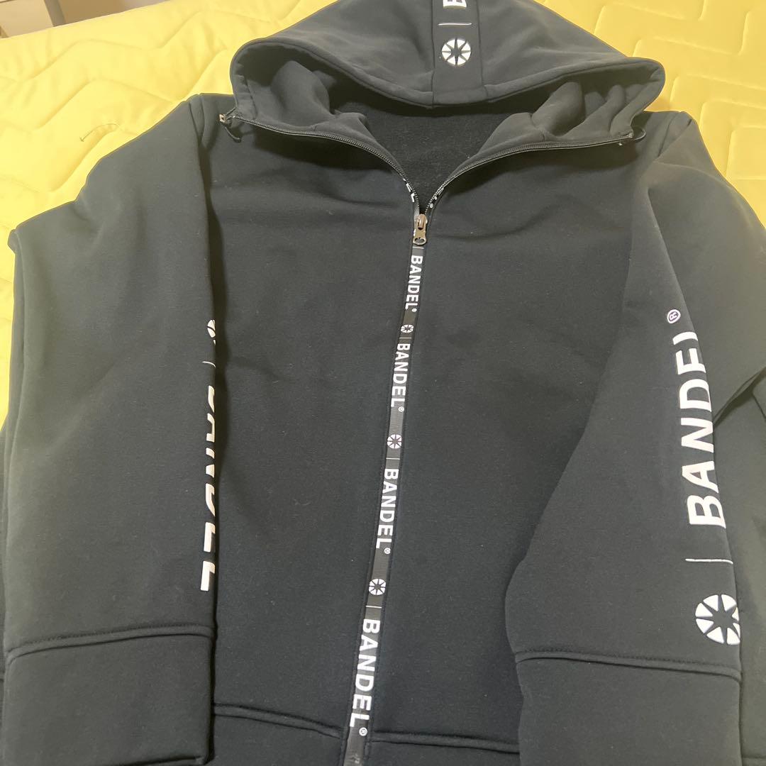 BANDEL フルジップ フード付きパーカー ネイビー裏起毛set up XXL