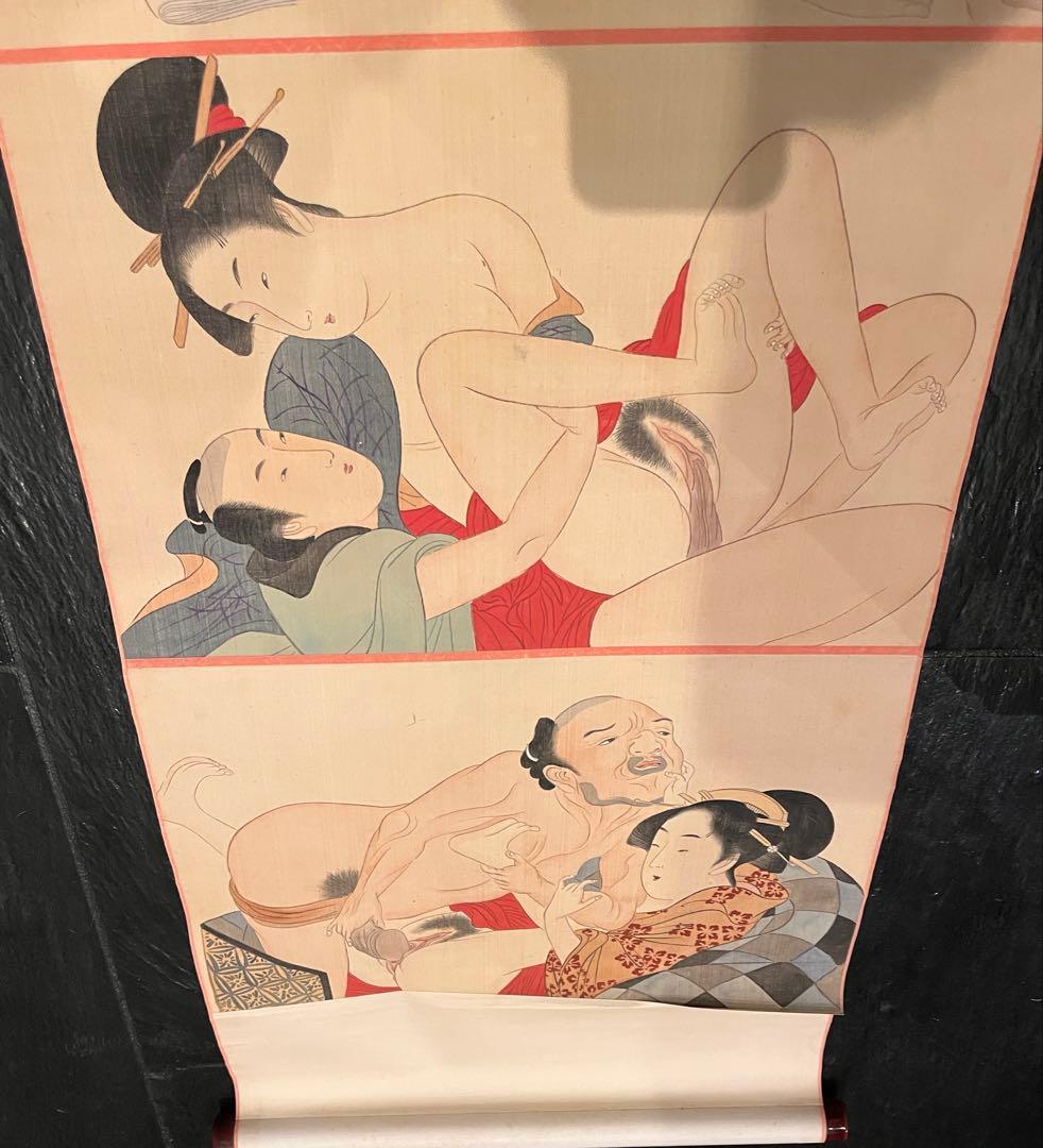 【掛軸箱付き】春画