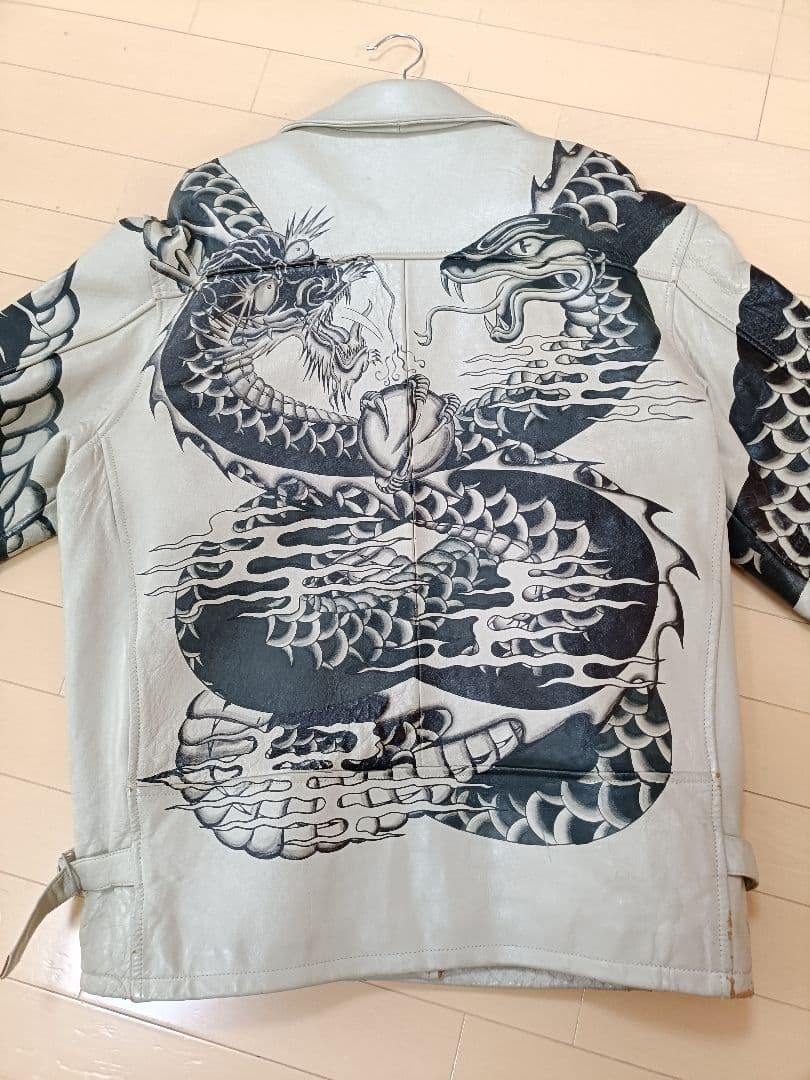 ラ*読様 アビレックス 松本人志 レザー ペイント ドラゴン スネーク AVIR