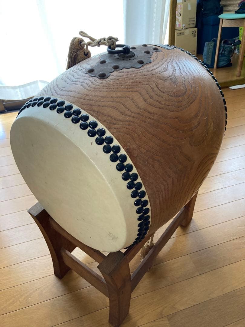 神*楽様 木製和太鼓 大サイズ スタンド付き