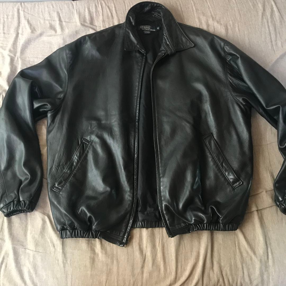 90s ラルフローレン レザー ジャケット ビンテージ ポルトガル製