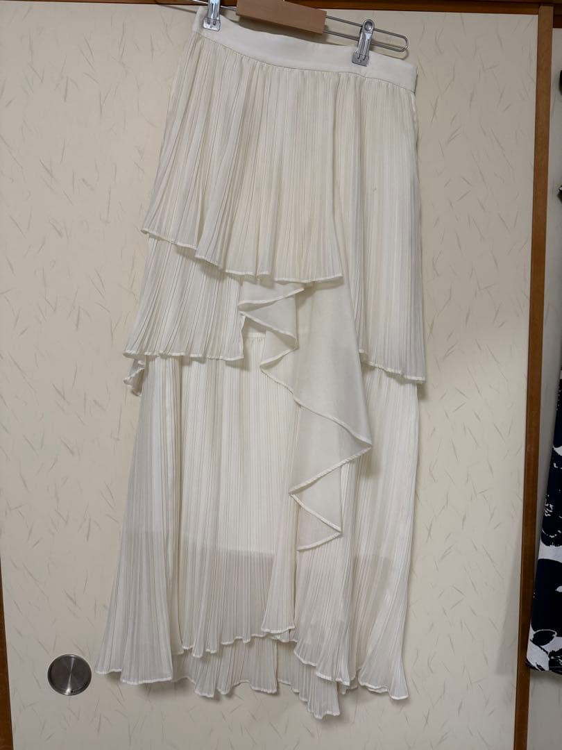 SNIDEL ホワイト プリーツスカート サイズ0