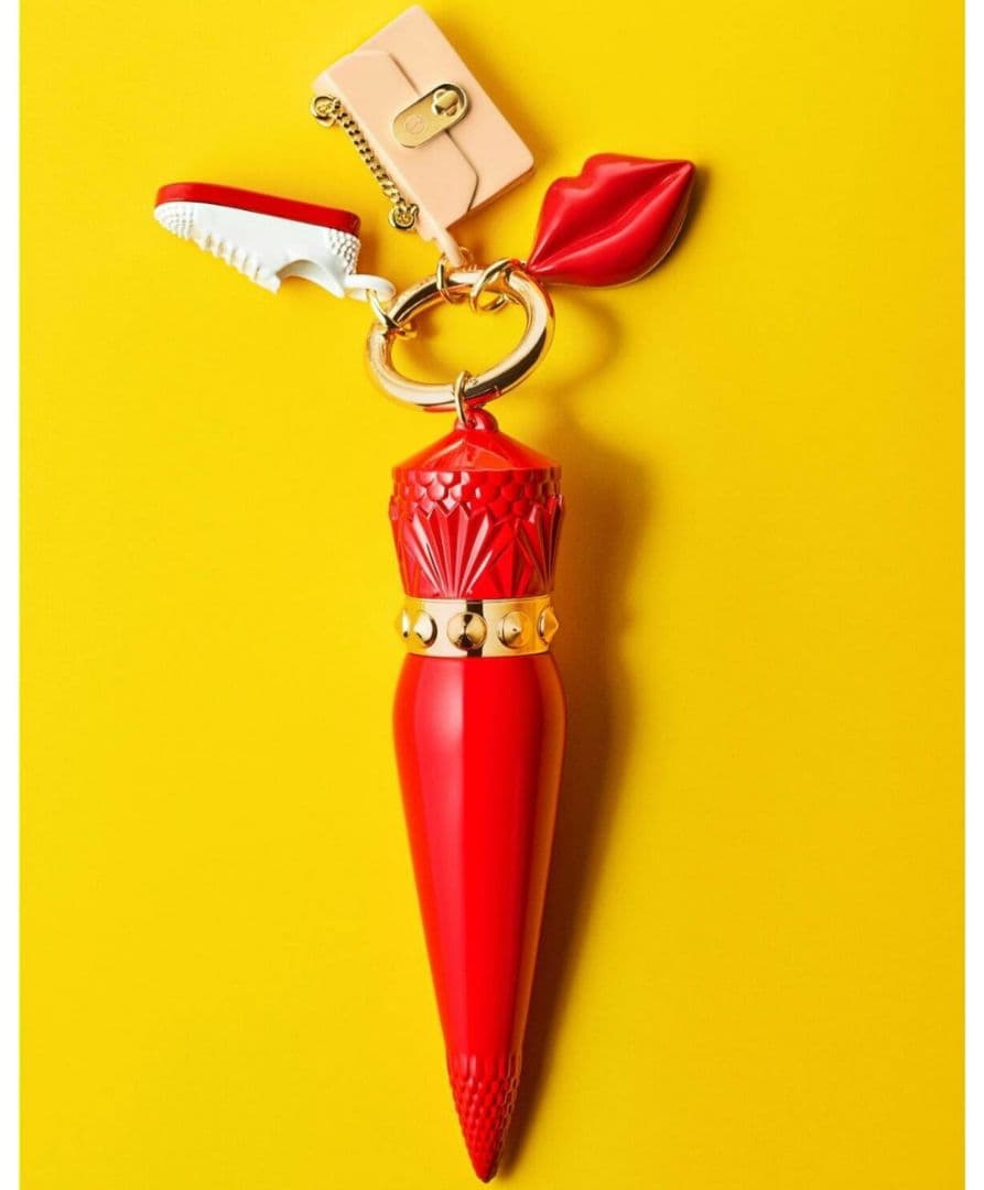 新品未使用Christian Louboutinリップケース口紅キーホルダー 赤
