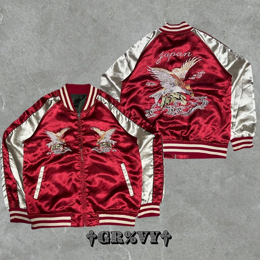 り*ら様 古着 90s vintage スカジャン 東洋 刺繍 イーグル TAILOR 東洋 /テーラー東洋】より イーグル刺繍のスカジャンが入荷致し