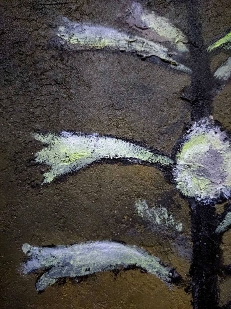 F10号】香月泰男【花】手描き作品/表裏サイン有/油彩/油絵/岩彩/額縁