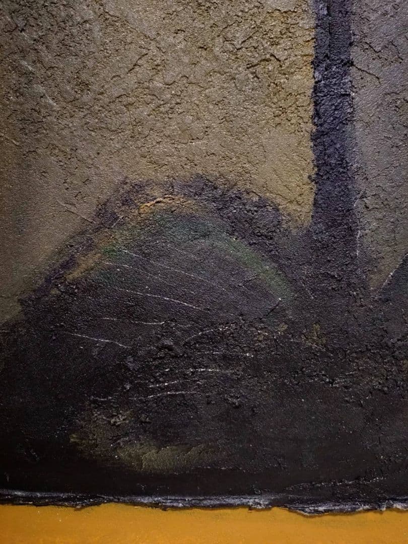 F10号】香月泰男【花】手描き作品/表裏サイン有/油彩/油絵/岩彩/額縁